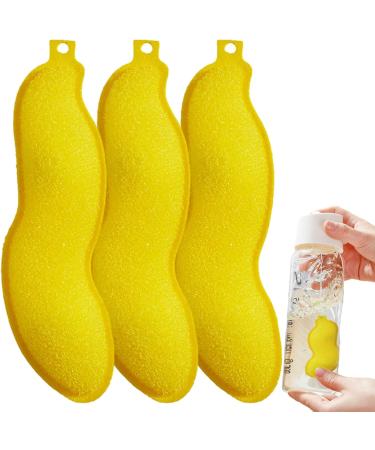 Water Bottle Cleaning Beans Brush Beans Shaped Bottle Cleaning Sponge Reusable Sponge Heat Resistance Bean Bottles Cleaner for Internal Cleaning of Small Mouth 3 Yellow - Buy Online on GoSupps.com