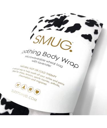 SMUG Wheat Bags Microwavable Neck & Shoulder | Hot & Cool Therapy with Lavender Oil | Pain Relief for Muscles, Joints, Migraines, Period Pain & Cramps - Cow Print - Buy Online on GoSupps.com
