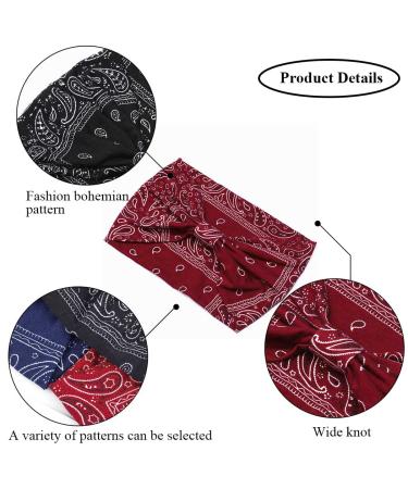 Boho African Headbands - Elastic Wide Knot Hair Bands for Women & Girls | Yoga & Outdoor Accessories - Buy Online on GoSupps.com