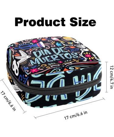Shop Women's Day of the Dead Sugar Skull Menstrual Cup Storage Bag - Portable Feminine Pocket Organizer for First Period - Buy Online on GoSupps.com