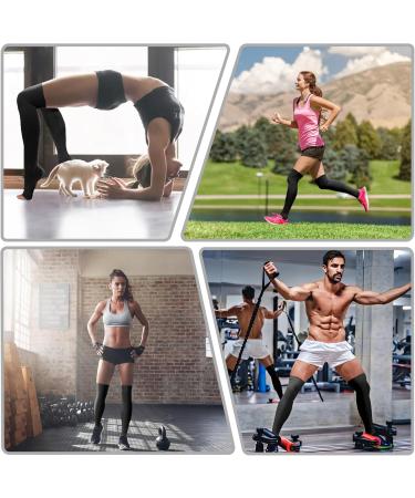 Plus Size Thigh High Compression Stockings | Circulation Support | Toeless for Men & Women | Black XX-Large - Shop Now - Buy Online on GoSupps.com