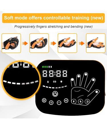 EMFOCU Updated Finger Robot Rehab Gloves | Therapy Devices for Brain Injury & Hand Rehabilitation - M-Linke Hand-Orange - Buy Online on GoSupps.com