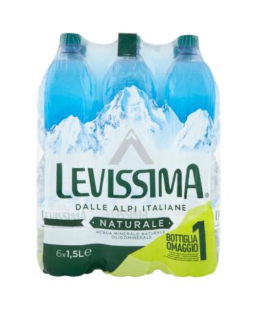Levissima Oligomineral Natural Mineral Water, 6 x 1.5 L