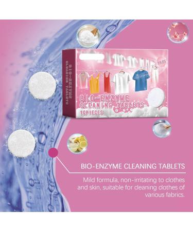 Haoyull Pack of 10 Laundry Detergent Sheets 100Pieces Explosives Salts Enzyme Cleans Tablets for Powerful Cleans - Buy Online on GoSupps.com