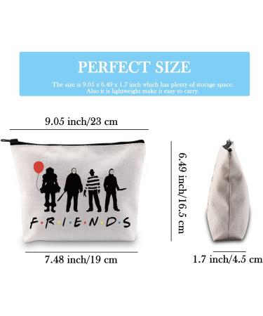 Friends Horror Halloween Zip Pocket Makeup Bag - Michael Myers & Jason Scary Killers Squad Gift for Women - Shop Internationally! - Buy Online on GoSupps.com