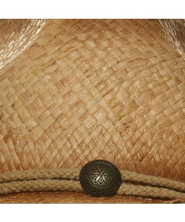 MG Outback Tea Stained Raffia Straw Hat - Natural Tea | One Size - Buy Online on GoSupps.com