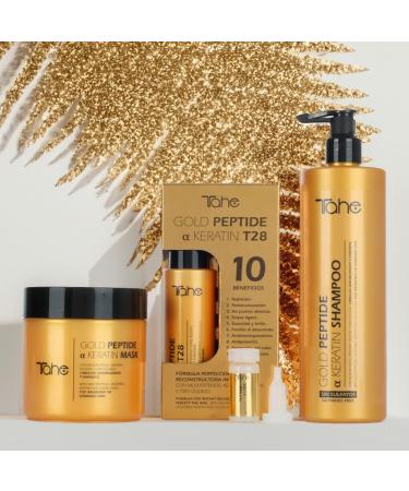 Tahe Gold Peptide Keratin Serum T28 - Repair Damaged Hair with Multipeptides & Vegetable Keratin 100ml | International Shipping - Buy Online on GoSupps.com