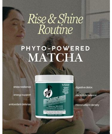 Herb Llama Inner Alchemy Greens Daily Energizing Superfood Matcha Greens Powder with Adaptogens Probiotics & Prebiotics Vegan No Added Sugar Energy Focus Gut Health 28 Servings - Buy Online on GoSupps.com