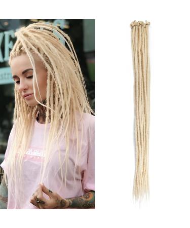 30 inch 20 strands/pack of synthetic dreadlocks extensions 0.8cm crocheted braided hair soft dreads one-sided dreadlocks reggae hip-hop hippie style 30inch-a color 613#