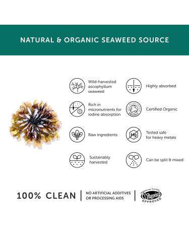 Organic Seaweed Iodine Supplement Together Health from Organic Seaweed Natural Source of Iodine Vegan Friendly Made in The UK 30 Vegecaps 1 count (Pack of 1) - Buy Online on GoSupps.com