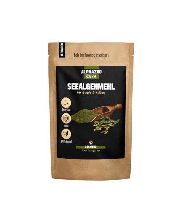 alphazoo Seaweed Flour 250g for Dogs and Cats, Natural Additive for Thyroid Gland, Coat Pigmentation, Oral Hygiene, Pure Seaweed