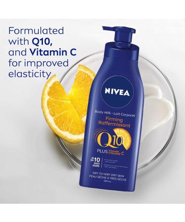 NIVEA Q10+ Firming Body Lotion | With 2 antioxidants : Q10 coenzyme + Vitamin C for healthy looking skin | Quick Absorbing | Firmer Feeling Skin in 10 Days | For Dry to Very Dry Skin - Buy Online on GoSupps.com