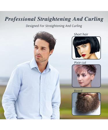 Mini Cordless Hair Straightener Pencil Flat Iron for Short Hair and Pixie Cut - 3/10-Inch Plate - Easy to Use and Carry - Beard Straightener - Black (Upgrade) - Buy Online on GoSupps.com