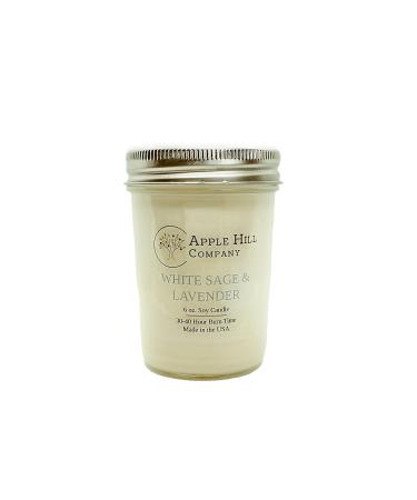 Natural Soy Candle - White Sage and Lavender (6 oz) | 30-40 Burn Time 6 oz.