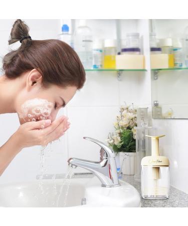 Foam Maker - Rotating Type Skincare Foam Maker Skincare Cleaner Tools for Deep Cleansing Detachable Facial Cleansing Tools Light Yellow - Buy Online on GoSupps.com
