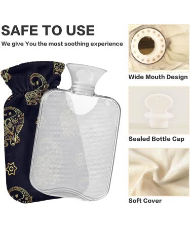 Elephant Cover Hot Water Bottle - 2L Pain Relief Bag for Headaches & Comfort | International Shipping - Buy Online on GoSupps.com