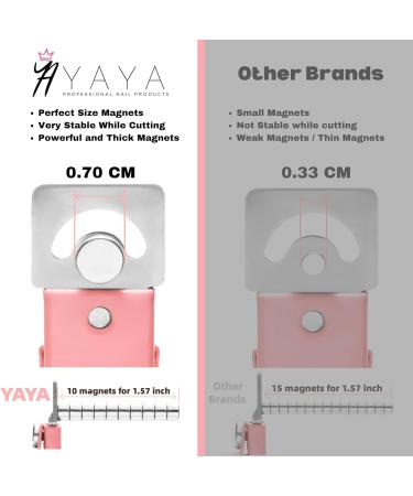 Yaya Acrylic False Nail Clippers with Magnets - Precision Nail Tip Cutter for Salon & Home Manicure - Baby Pink - Buy Online on GoSupps.com