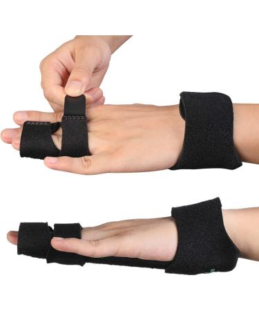 Adjustable 2 Finger Splint for Trigger Finger & Arthritis - Small-Medium Size - Wrist Brace Support for Sprains & Injuries - Metal Straightening Immobilizer - Pack of 1 - Buy Online on GoSupps.com