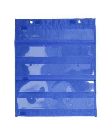 VGEBY Pocket Blackboard Bright Colors 5 Rows Magnetic Clear Schedule Teaching Boards for Home School (Blue)