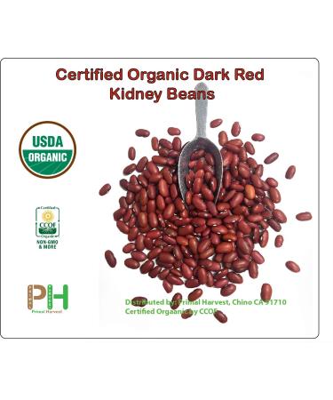 Organic Dark Red Kidney Beans- Fiber & Protein rich  Raw  Non-GMO  Vegan Bulk-10LB Organic Dark Red Kidney Beans 10 Pound (Pack of 1) - Buy Online on GoSupps.com