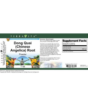 Dong Quai (Chinese Angelica) Root Powder (1 oz ZIN: 511217) - 3 Pack - Buy Online on GoSupps.com