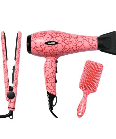 Mark Hill Love is in The Hair Glam Kit - Hair Straightener 2000W Hairdryer and Paddle Brush Set