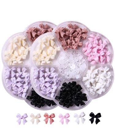 Nail Jewels For Nail Art Bow Nail Charms 2Pack Colorful Bow Charms for Nail 3D Bow-Knot Nail Art Charms Nail Decorations Set for DIY Jewel Stones Nail Art Rhinestones Style1 Style 1