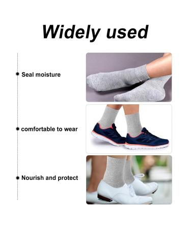 Lurrose Men's Moisturizing Cotton Gel Socks - Foot Repair & Care Treatment for Dry Cracked Skin - 2 Pack Light Gray - Buy Online on GoSupps.com