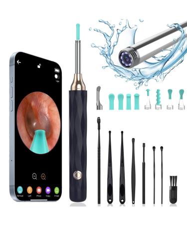 MKHS Ear Wax Removal Ear Cleaner with Camera and 8 Pcs Ear Set Ear Cleaning Kit with 6 Ear Spoon Earwax Removal Tool with Light Otoscope for iPhone and Android