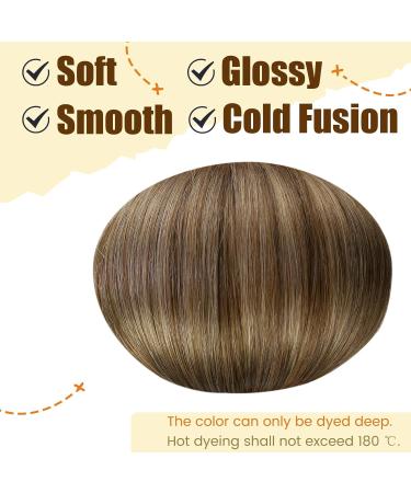 Ugeat Nano Tip Hair Extensions Real Human Hair Nano Beads Hair Extensions Ombre Dark Brown Mix Golden Blonde Nano Ring Hair Extensions Human Hair 18 inch #4/10/16 50Grams Tip-45cm 3.Nano#4/10/16 - Buy Online on GoSupps.com