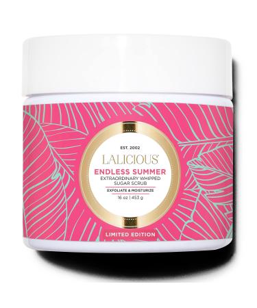 LALICIOUS Endless Sumner Sugar Scrub Exfoliating Body Scrub Moisturizing Extraordinary Whipped Body Exfoliator Gentle Exfoliating Body Scrubber Exfoliator for Radiant Skin No Parabens - 16oz