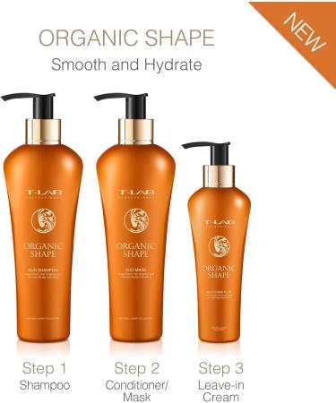 T-LAB PROFESSIONAL Organic Shape Duo Shampoo to Moisturize and Shape Curly Hair Reduce Frizz and Make the Hair Soft and Manageable 10.14 Fl Oz - Buy Online on GoSupps.com