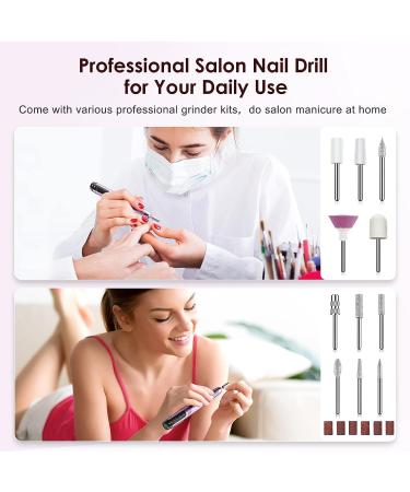 Cordless Nail Drill Electric File for Professional Nail Care - Rechargeable Manicure Pedicure Kit with Everything - Lightweight and Portable APurple Design - Buy Online on GoSupps.com