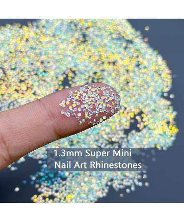 HINABTRU 10000 Pixie Nail Crystals Rhinestones - Iridescent Swarovski Shine Mini Crushed Rhinestones for Nails - Buy Online on GoSupps.com
