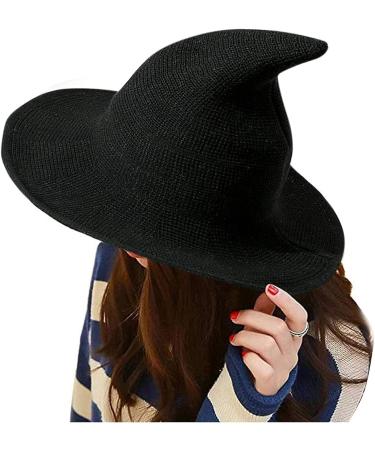 Unisex Crochet Witch Hat Large Brim Foldable Women's Cap Summer Costume Baseball Cap - Buy Online on GoSupps.com