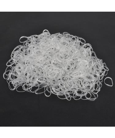 DAEDALUS Clear White Hair Ties - 500 Elastic Ponytail Holders for All Hair Types - Buy Online on GoSupps.com