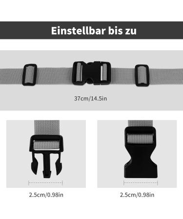 Moorle Adjustable Chest Strap Backpack - Durable Non-Slip Belt for School Bags & Hiking | 2-Pack Nylon Straps with Quick Lock - Gray - Buy Online on GoSupps.com