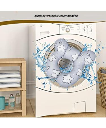 Baby Car Seat Travel Neck Pillow - Infant Head Support Cushion with Cute Cartoon Design - U-shaped Soft Head Neck Protector for Pushchair, Stroller & Car Seat - Five-pointed Star Design - Buy Online on GoSupps.com