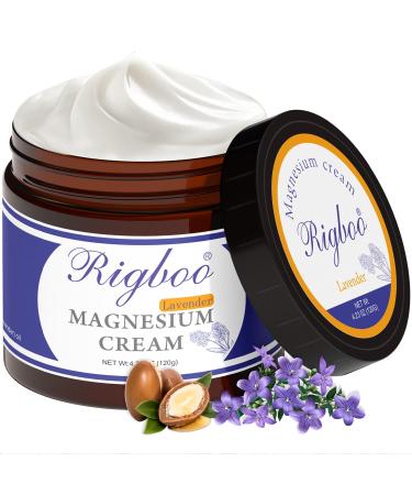 RIGBOO Magnesium Lotion for Sleep, Magnesium Cream, Muscle Relief and Relaxation Non-Greasy, Fast Absorbing Body Lotion with Coconut Oil with Chamomile, Safe for Sensitive Skin (Lavender)