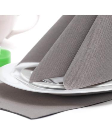 50 Royal Collection Grey Fabric Look Napkins | 1/4 Fold 40x40 cm | Premium Quality for Elegant Dining - Buy Online on GoSupps.com