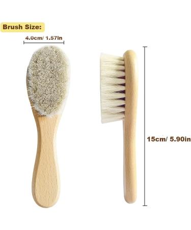 Soft Goat Bristle Baby Hair Brush and Comb Set | Natural Wooden Hairbrush for Infant & Toddlers | Ideal Scalp Grooming Solution | Perfect Baby Shower Gift - Buy Online on GoSupps.com