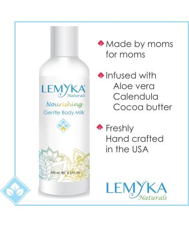 LEMYKA Eczema Body Cream for Sensitive Skin - Natural Moisturizing Lotion for Dry Skin, Rosacea, Psoriasis, Dermatitis, Baby Acne, and Cradle Cap - Vegan-Friendly, Non-Greasy Formula - 8.3oz - Buy Online on GoSupps.com