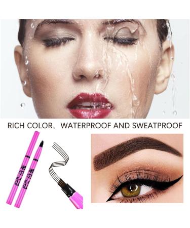 Smudge Proof Micro Tip Liquid Eyebrow Pencil - Dark Coffee | Waterproof Long Lasting Natural Brow Tint Makeup - 0.10 Fl Oz - Buy Online on GoSupps.com