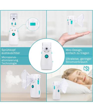 Best HithinkMed Inhalation Device for Adults & Children | Quiet Adjustable Portable Inhalator with Masks & Mouthpieces - Gr n - Buy Online on GoSupps.com