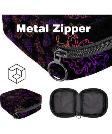 Shop Javenproeqt Portable Women's Binding Bags - Menstrual Cup & Tampon Insert Bag for Teen Girls | Butterfly Motif Multicolored Design - Buy Online on GoSupps.com