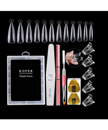 Kalolary 120PCS Gel Nail Dual Forms Set | Nail Art Stickers, Brush, File & Clips | Acrylic Nails Extension Kit - Buy Online on GoSupps.com