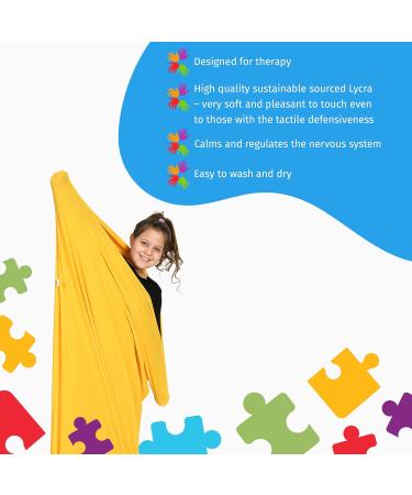 Sensory Owl Full Body Sock - ADHD Autism Stress Relief Toy - Deep Pressure Stimulation Therapy - Strong Super Soft Lycra Wrap - Yellow Size S (Up to 100cm) - Buy Online on GoSupps.com