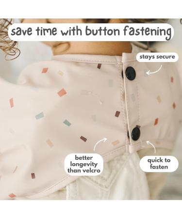 Bubba Bear Baby Weaning Bib with Sleeves | Long Sleeve Coverall Bibs Set | Toddler Led Feeding Sleeved Accessories | Waterproof Apron Cape for Babies 6 Months+ | Pink Sprinkles - Buy Online on GoSupps.com