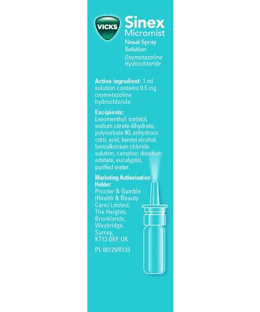 Vicks Micromist Nasal Pump Spray 15ml - Fast-Acting Relief for Nasal Congestion - Buy Online on GoSupps.com