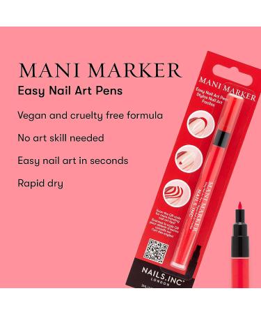 Nails.INC Lipstick Red Mani Marker Nail Art Pen - Easy Nail Art at Your Fingertips - Buy Online on GoSupps.com